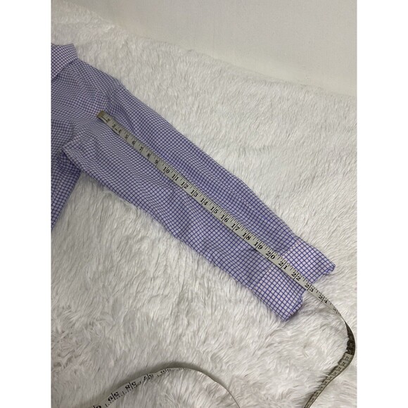 Gold Label Roundtree & Yorke Non-Iron Performance 16/33  100% Cotton Check Shirt - Picture 3 of 14